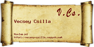 Vecsey Csilla névjegykártya