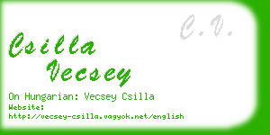 csilla vecsey business card